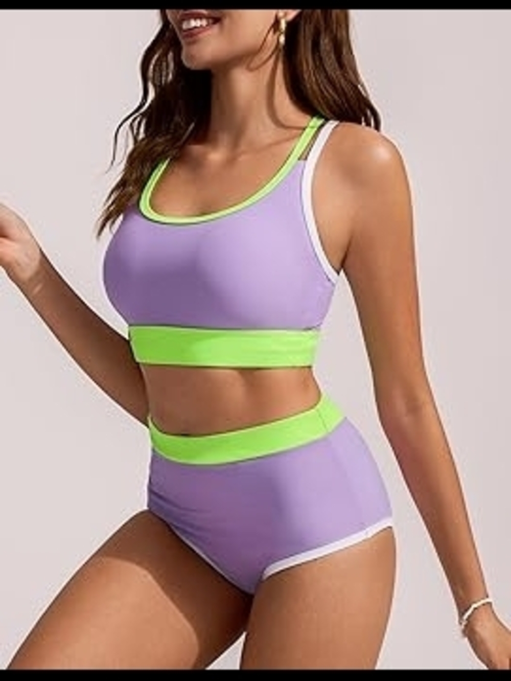 Hanna Nikole High-Waisted Sporty Two-Piece Bikini Swim Set - Size 2X